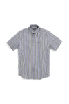 Camicia blu a righe con taschino Us golf CA2602