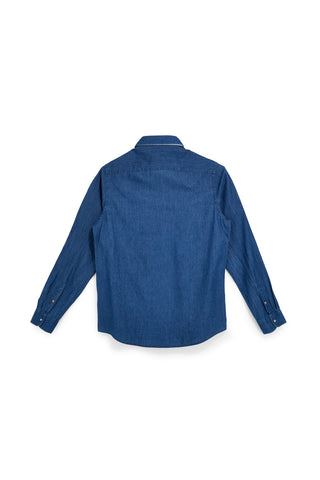 Blaues Denim-Hemd mit Taschen Us Golf CA2614