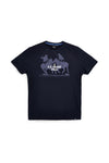 Blaues T-Shirt mit Logodruck U.s.grand polo US61612M