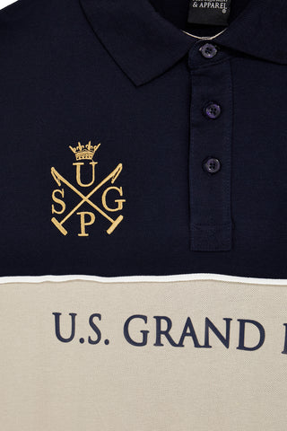 Blau und beige 100% Baumwolle U.s. grand polo US61503M