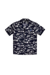 Camicia Blu navy fantasia in viscosa U.s.grand polo US61450M