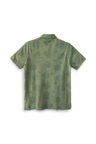Polo verde floreale 100% cotone U.s.grand polo US61514