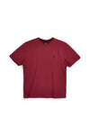 T-shirt rossa con logo ricamato U.s. grand polo USSS629M