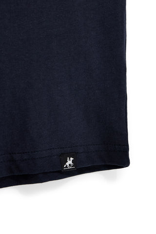 T-shirt blu con righe e logo U.s.grand polo S61620M
