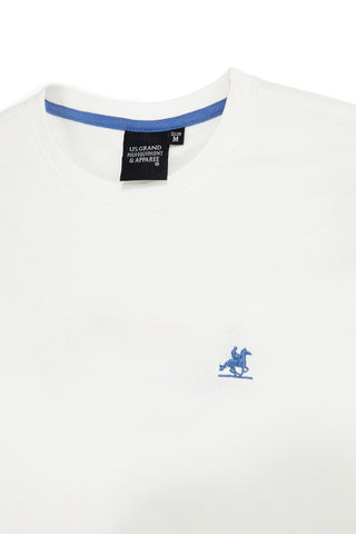 Weißes Poloshirt aus 100% Baumwolle U.s. grand US61601M