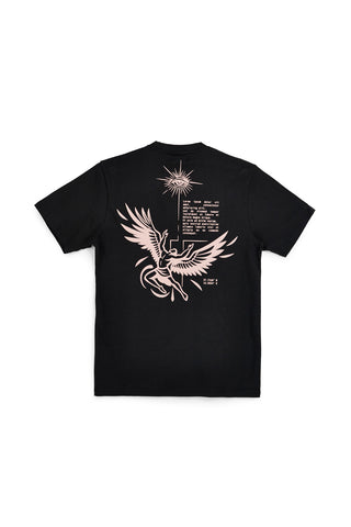 T-shirt in cotone nera con stampa grafica Boardman Alpha pt-m-t-9062