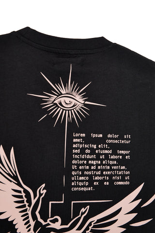 Schwarzes Baumwoll-T-Shirt mit Boardman Alpha Grafikdruck pt-m-t-9062