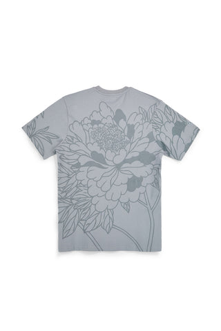 Graues Baumwoll-T-Shirt mit Blumendruck Boardman Alpha pt-m-t-9063