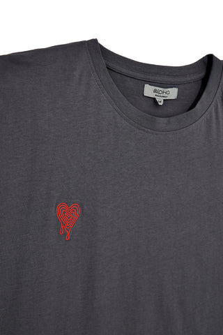 T-shirt in cotone grigia con stampa grafica Boardman Alpha pt-m-t-9064