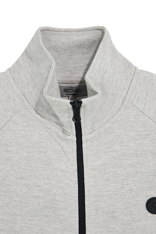Graues Sweatshirt mit Reißverschluss und Stehkragen Boardman Alpha pt-m-t-9072