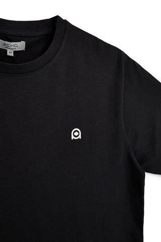 T-shirt in cotone nera con stampa grafica Boardman Alpha pt-m-t-9074