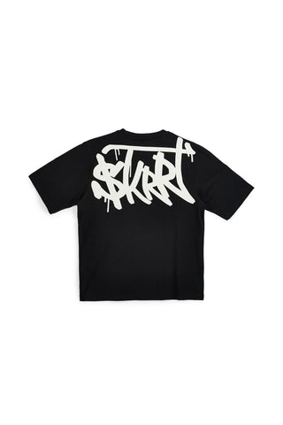 Schwarzes Baumwoll-T-Shirt mit Boardman Alpha Grafikdruck pt-m-t-9074