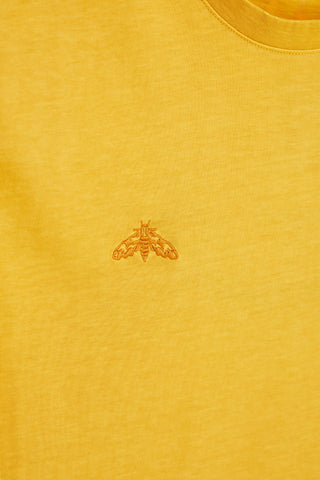 Gelbes Baumwoll-T-Shirt mit Pittarello Tierra-Logo pt-m-9067