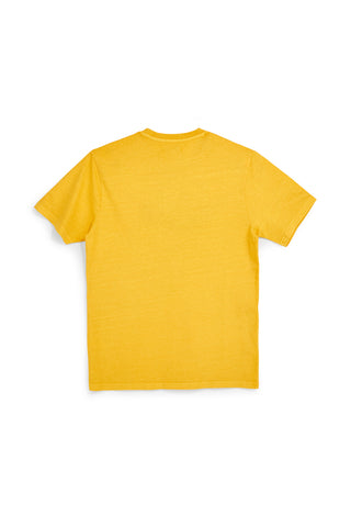 Gelbes Baumwoll-T-Shirt mit Pittarello Tierra-Logo pt-m-9067