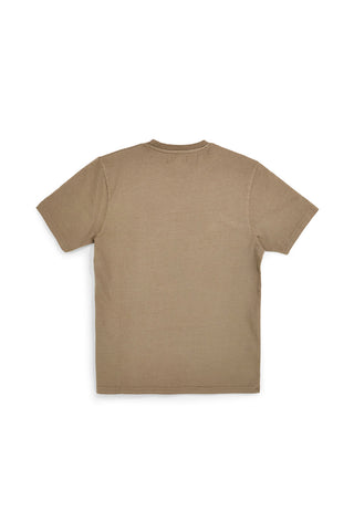 T-shirt marrone girocollo tinta unita logo ricamato Pittarello tierra PT-M-T-9068