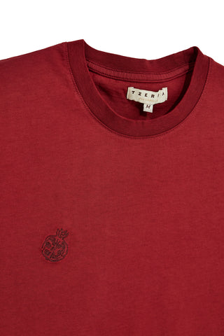 T-shirt in cotone rossa con logo Pittarello Tierra pt-m-t-9069