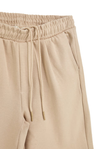 Bermuda in morbida maglia piqué beige con coulisse Pittarello Tierra pt-m-t-9075