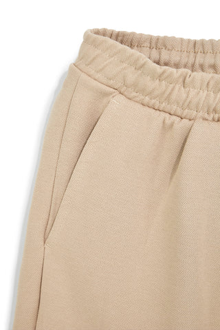Bermuda in morbida maglia piqué beige con coulisse Pittarello Tierra pt-m-t-9075