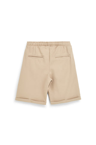 Bermuda in morbida maglia piqué beige con coulisse Pittarello Tierra pt-m-t-9075