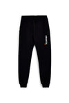 Pantaloni tuta jogging neri con coulisse e logo Abarth AH001PA