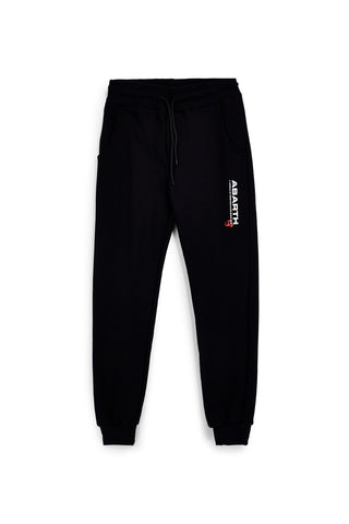 Schwarze Jogginghose mit Kordelzug und Logo Abarth AH001PA