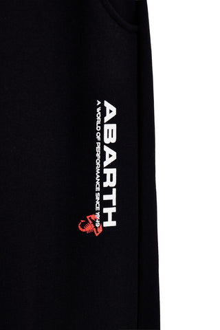 Pantaloni tuta jogging neri con coulisse e logo Abarth AH001PA