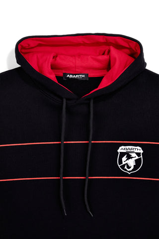 Schwarzes Kapuzensweatshirt mit Logodruck Abarth AH019CP