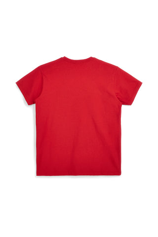 T-shirt rosso in cotone con stampa sul petto Abarth AH26SS056