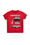 T-shirt rosso in cotone con stampa sul petto Abarth AH26SS056