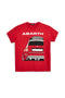 Rotes Baumwoll-T-Shirt mit Brustaufdruck Abarth AH26SS056