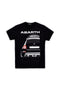 Schwarzes Baumwoll-T-Shirt mit Brustaufdruck Abarth AH26SS056
