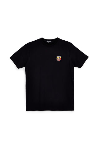 T-shirt nera in cotone con logo Abarth 01