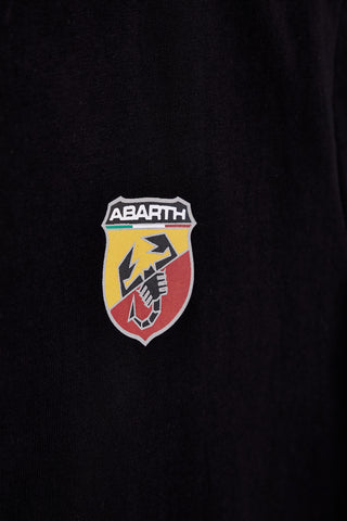 T-shirt nera in cotone con logo Abarth 01