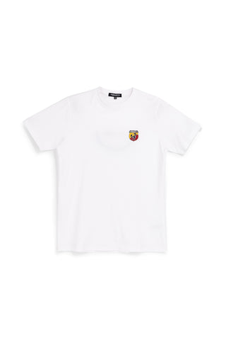 T-shirt bianca in cotone made in Italy Abarth 01