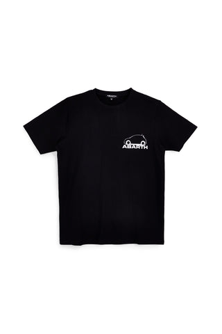 T-shirt nera con stampa logo Abarth AH017TE