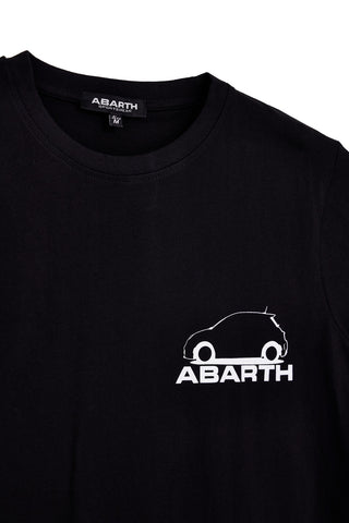 T-shirt nera con stampa logo Abarth AH017TE