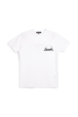 T-shirt bianca con stampa logo Abarth AH017TE