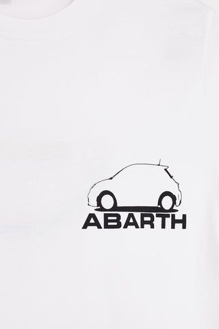 T-shirt bianca con stampa logo Abarth AH017TE