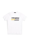 T-shirt bianca con stampa frontale Abarth AH003TE