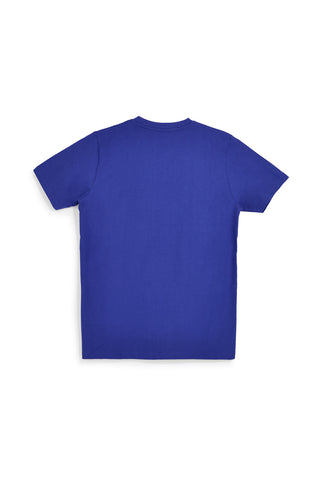 T-shirt blu royal con stampa frontale Abarth AH003TE