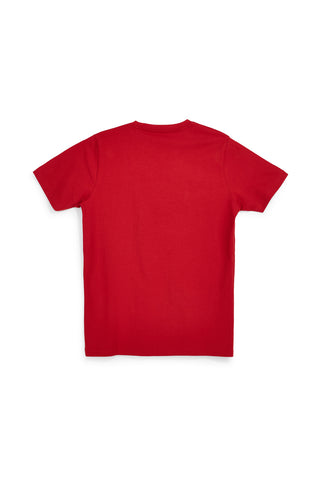 T-shirt rossa con stampa frontale Abarth AH003TE