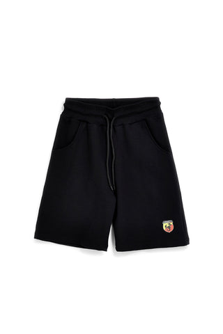 Schwarze Baumwoll-Bermudashorts mit Seitentaschen Abarth AH24SS005