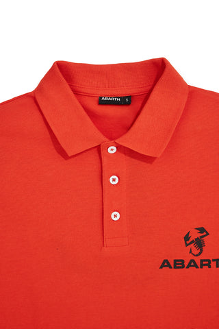 Rotes Kurzarm-Poloshirt Abarth AH24SS152