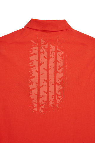 Rotes Kurzarm-Poloshirt Abarth AH24SS152