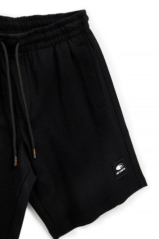 Schwarze Bermudashorts mit seitlichem Druck und Kordelzug No limits MABK010S26