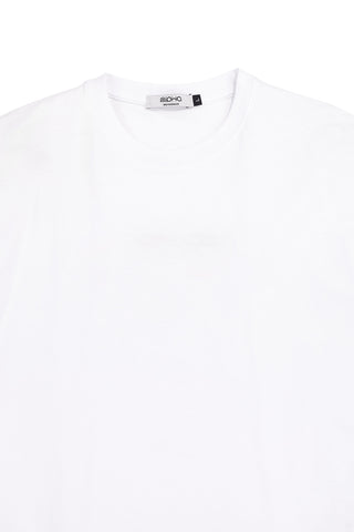 T-shirt bianca girocollo tinta unita Boardman alpha9