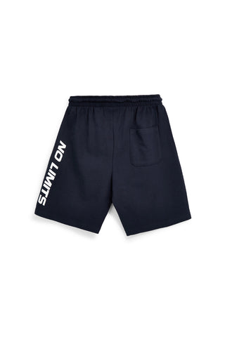 Blaue Bermudashorts mit seitlichem Druck und Kordelzug No limits MABK010S26