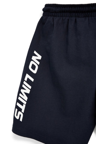 Blaue Bermudashorts mit seitlichem Druck und Kordelzug No limits MABK010S26