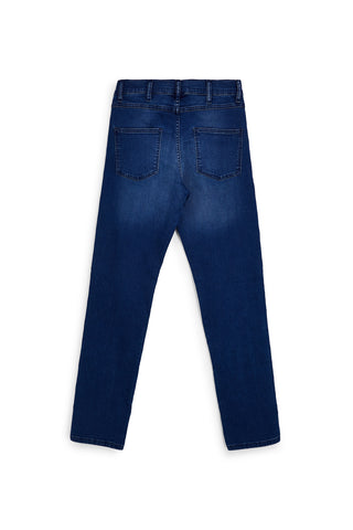 Jeans blu effetto lavato con cinque tasche Sevenoaks 4043