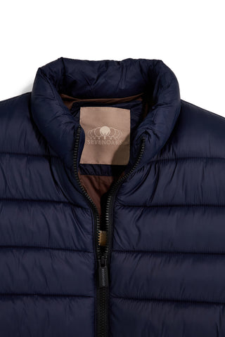 Piumino blu con interno nocciola Sevenoaks EQNVU15